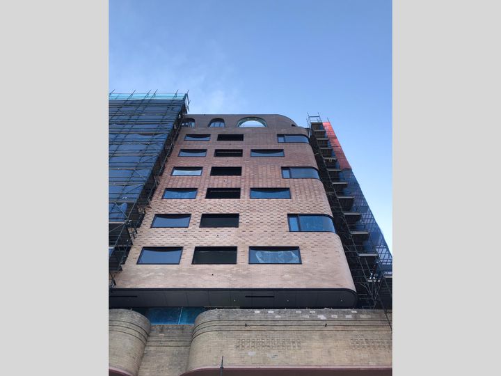 Newcastle East End Scaffold starting to come down
